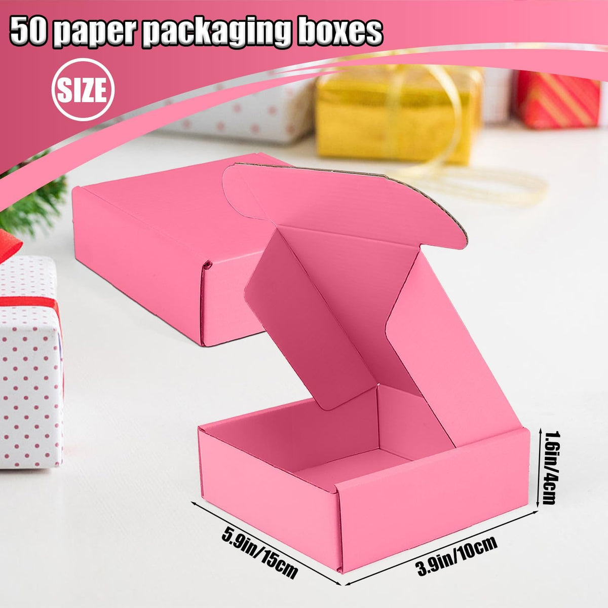 Small Shipping Boxes, 50 Pack Cardboard Box Corrugated Mailer Boxes Small Corrugated Boxes For Shipping Packaging