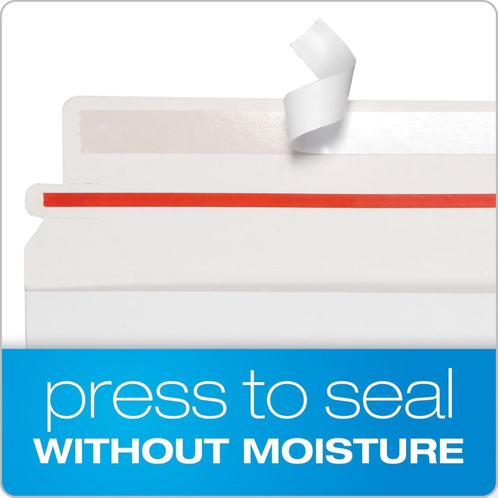 Photo Document Mailers, Redi-Strip Self Seal Closure, Rigid Stay Flat Mailer, White Recycled Fiberboard, 9" x 11.5"