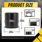 4Pcs 4.9" Stainless Trailer Wheel Center Caps, Matte Black