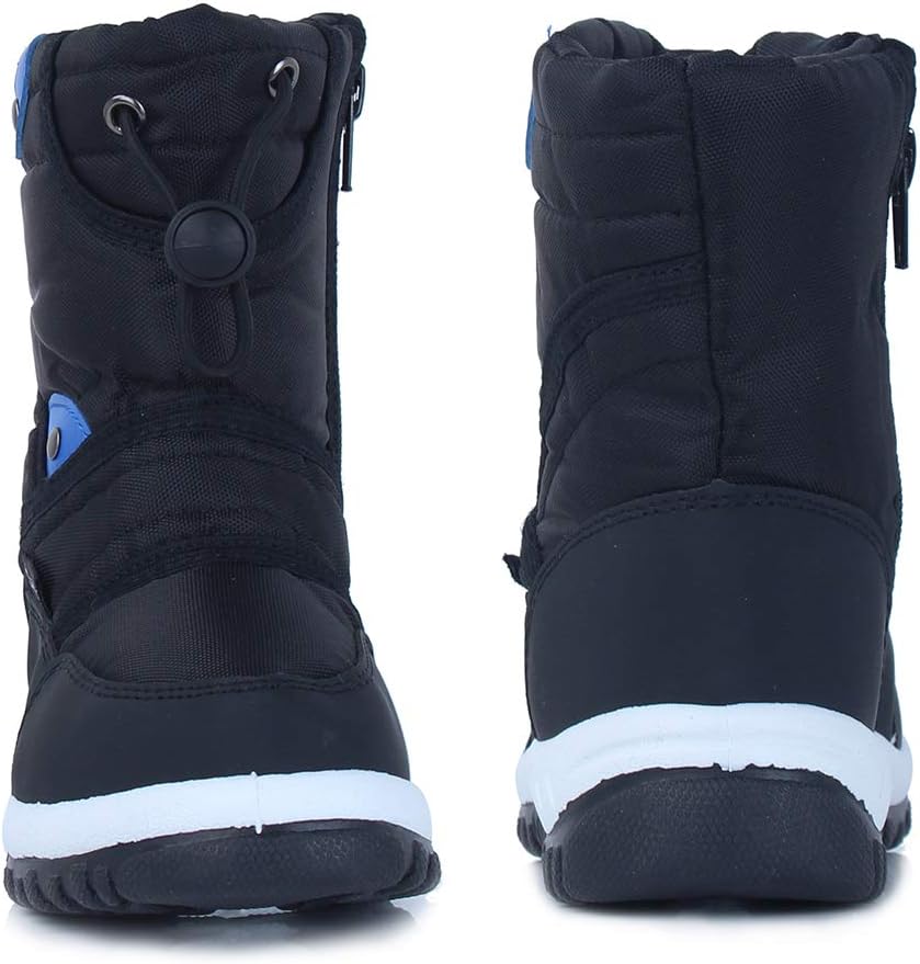 Kids Outdoor Winter Snow Boots, Warm Fur Lined | Waterproof Oxford Upper,Moisture-resistant Exterior,Non-Slip TPR