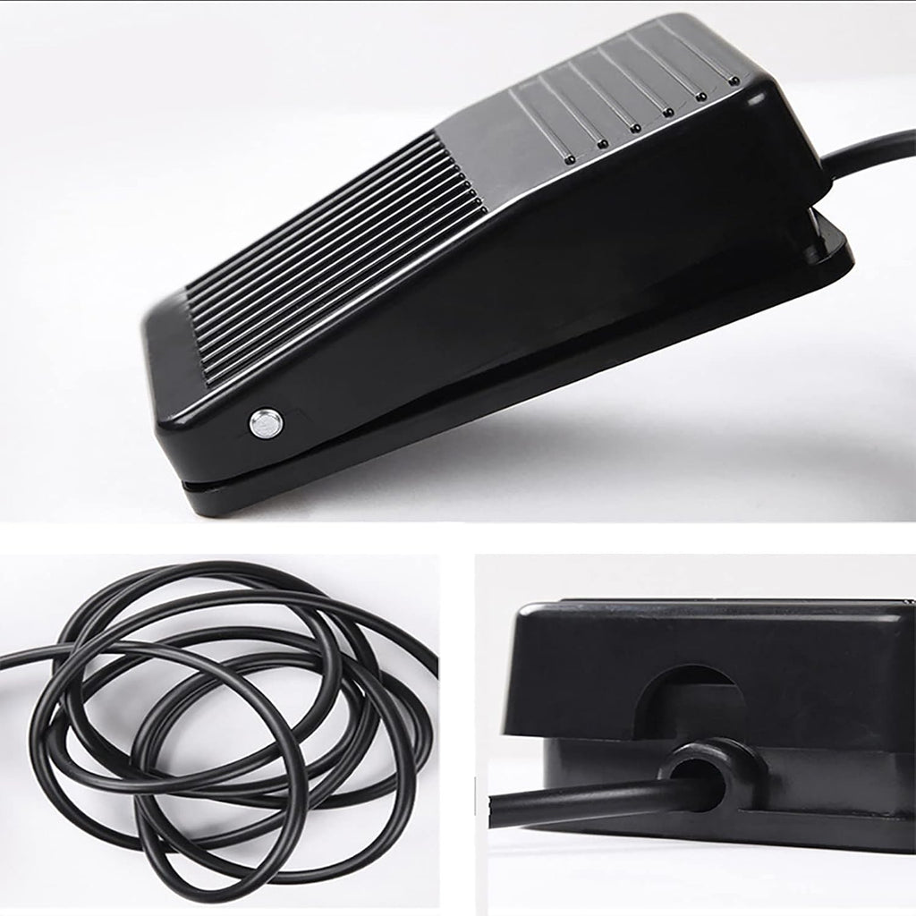 Foot Pedal Switch - Foot Pedal Control with 5'ft Clip Cord and Standard 1/4 Phono Plug for Power Supply