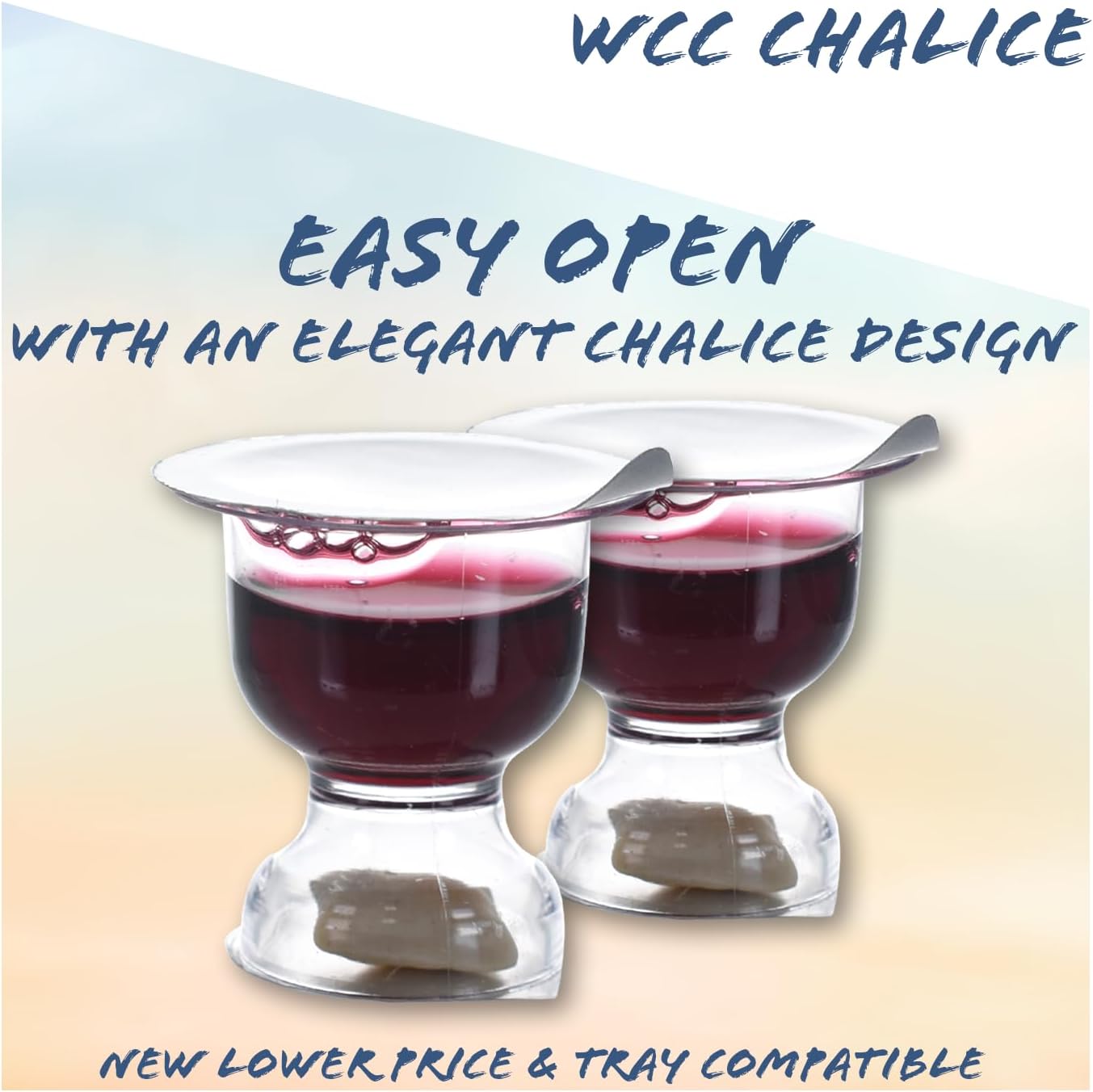 Chalice Prefilled Communion Cups 600 Count | Concord Grape Juice & Bread | Traditional, Easy-Open, Tray & Seatback