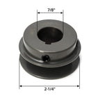 QWORK Single Groove Web Sheaves, 2.25"OD 7/8" Bore V-Belt Sheave,A Belt Section, Cast Iron, for V-Belt, AK22-7/8