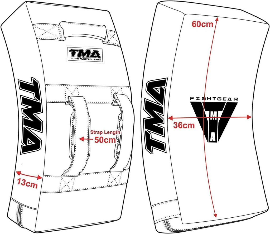 MMA Kick Strike Shield Curved Training Thai Pad Target Focus Boxing Punching Mitts (This is Sold AS Single Item), MMA