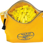 Klein Tools 5539YEL Zipper Bag, Canvas Tool Pouch is 10-Inch Consumables Bag for Storing Parts, Brass Grommet for