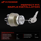 A-Premium 4 Threaded Ignition Starter Switch Compatible with Jeep