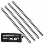304 SS Fully Threaded Rod, 3/8"-16 x 36, 4-Pack