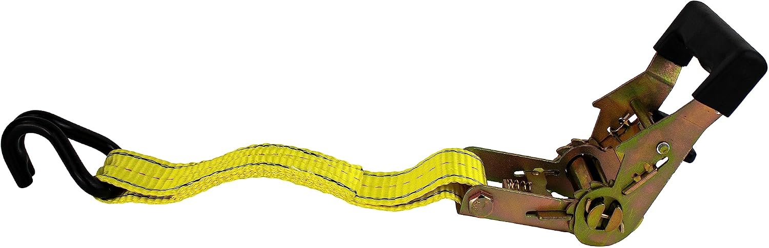 (R) 4PC 1-1/2" x 15 ft Heavy Duty Ratchet Cargo Tie Down Straps 3000lbs Dual J-Hooks