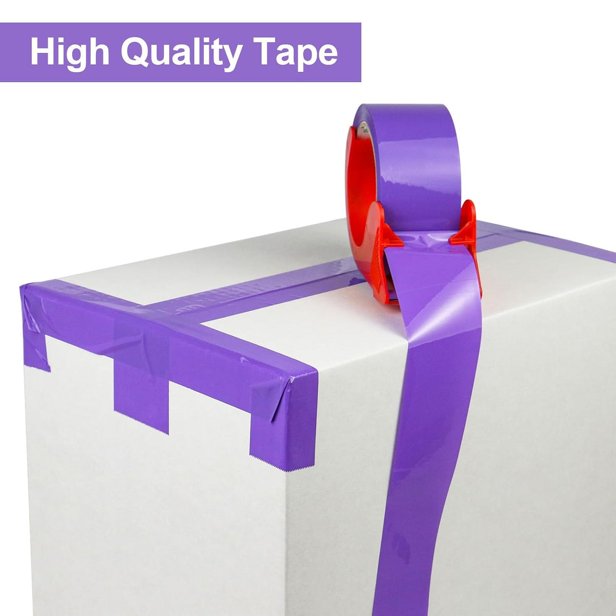 6 Rolls Purple Heavy Duty Packing Tape,1.88 Inches x 60Yards