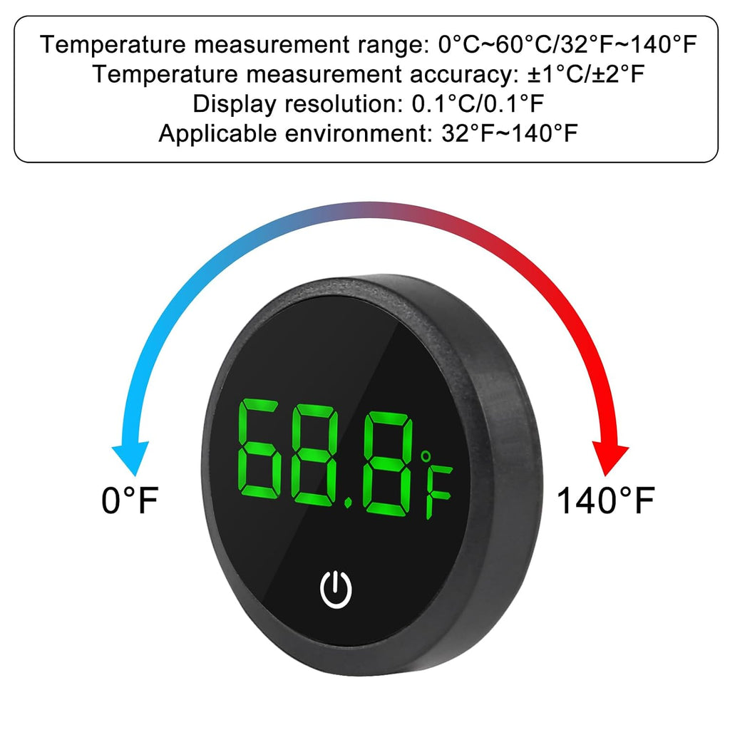 4pcs Fish Tank Digital Thermometer Accurate LED Display to ±0.9°F Tank Thermometer Aquarium Temperature Measurement