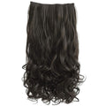 18" 1-Pack 3/4 Full Head Curly Wavy Clips in on Synthetic Hair Extensions HE008 Hairpieces for Women 5 Clips 4.0 Oz