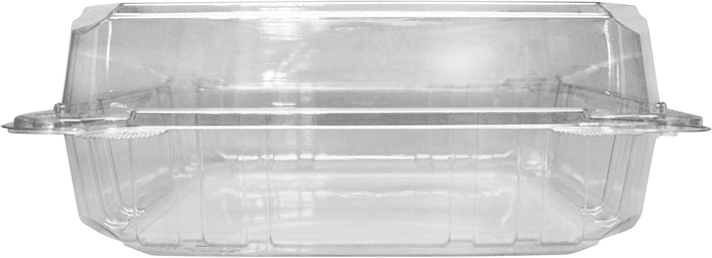 Clamshell Take Out Food Containers [9.3"x8.6" - 200 ct] Durable, Stackable, Crack-Resistant To Go Boxes | Translucent