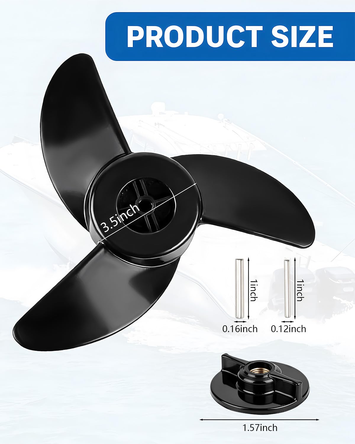 MGA089B 3-Blade Propeller for MotorGuide 3.5-Inch Hub