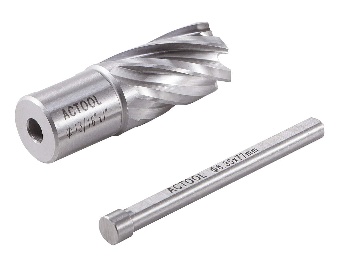 13/16" Diameter × 1" Depth of Cut HSS ANNULAR Cutter with 3/4'' Weldon Shank