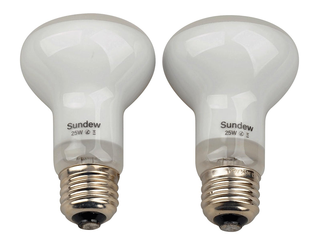 2-Pack Reptile Heat Bulb 25W, Dimmable Basking Lamp - E26 Base