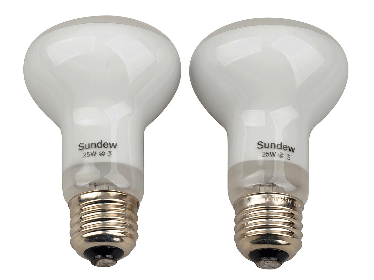 2-Pack Reptile Heat Bulb 25W, Dimmable Basking Lamp - E26 Base