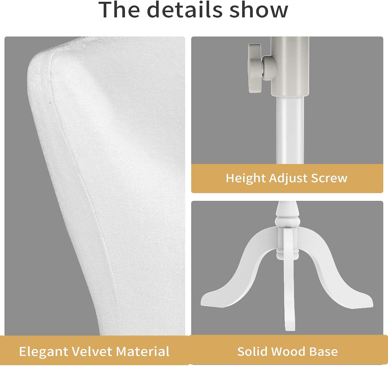 Female Dress Form Pinnable Mannequin Body Torso with Wooden Tripod Base Stand (White, 6)