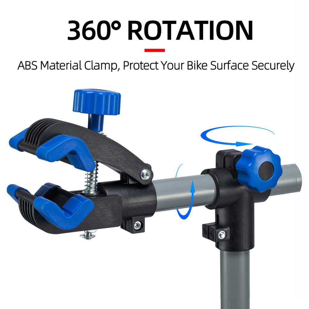 Bike Repair Stand, Adjustable Length, 55 Lbs, Wall/Bench Mount