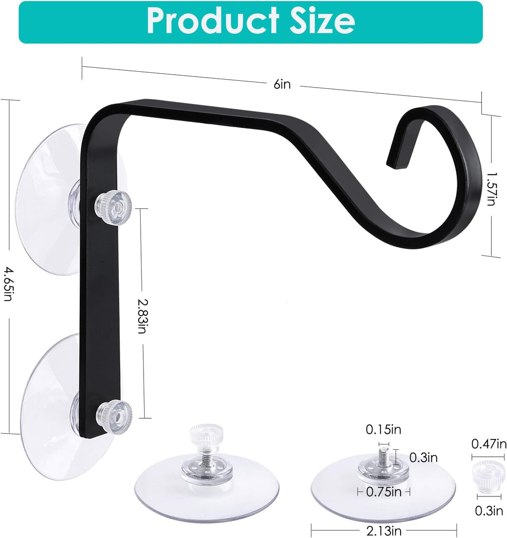 Heavy-Duty Window Suction Cup with Hanger, Window Mounted Wildlife, Hummingbird, Bird Feeders, Decorative Birdhouses
