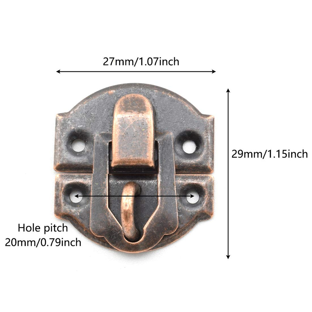 8-Pack Antique Decorative Hasp Retro Jewelry Box Latch