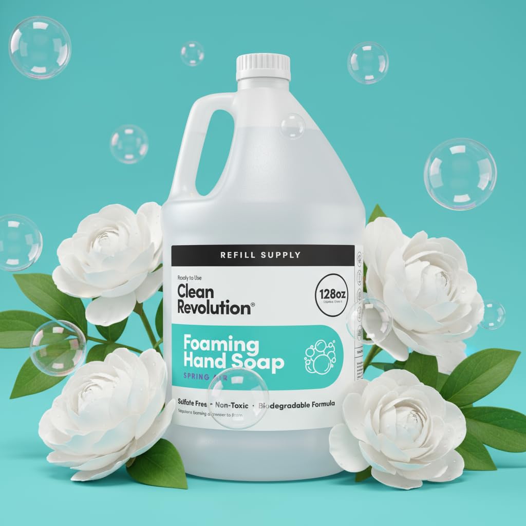 Foaming Hand Soap Refill with Real Essential Oils, Moisturizing Sulfate-Free Hand Soap, Ready-to-Use Foam Soap Refill