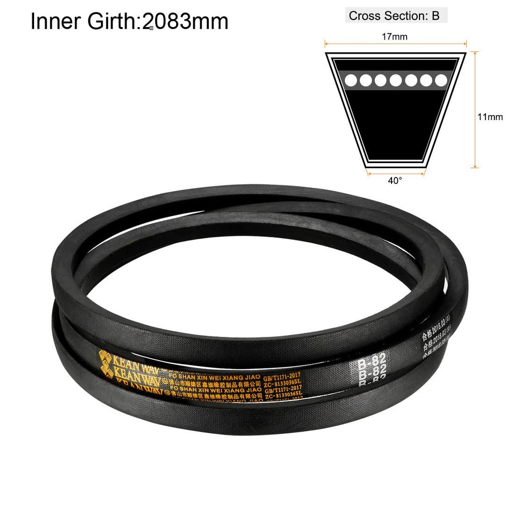 uxcell B-82 V-Belts 82" Inner Length, B-Section Rubber Drive Belt