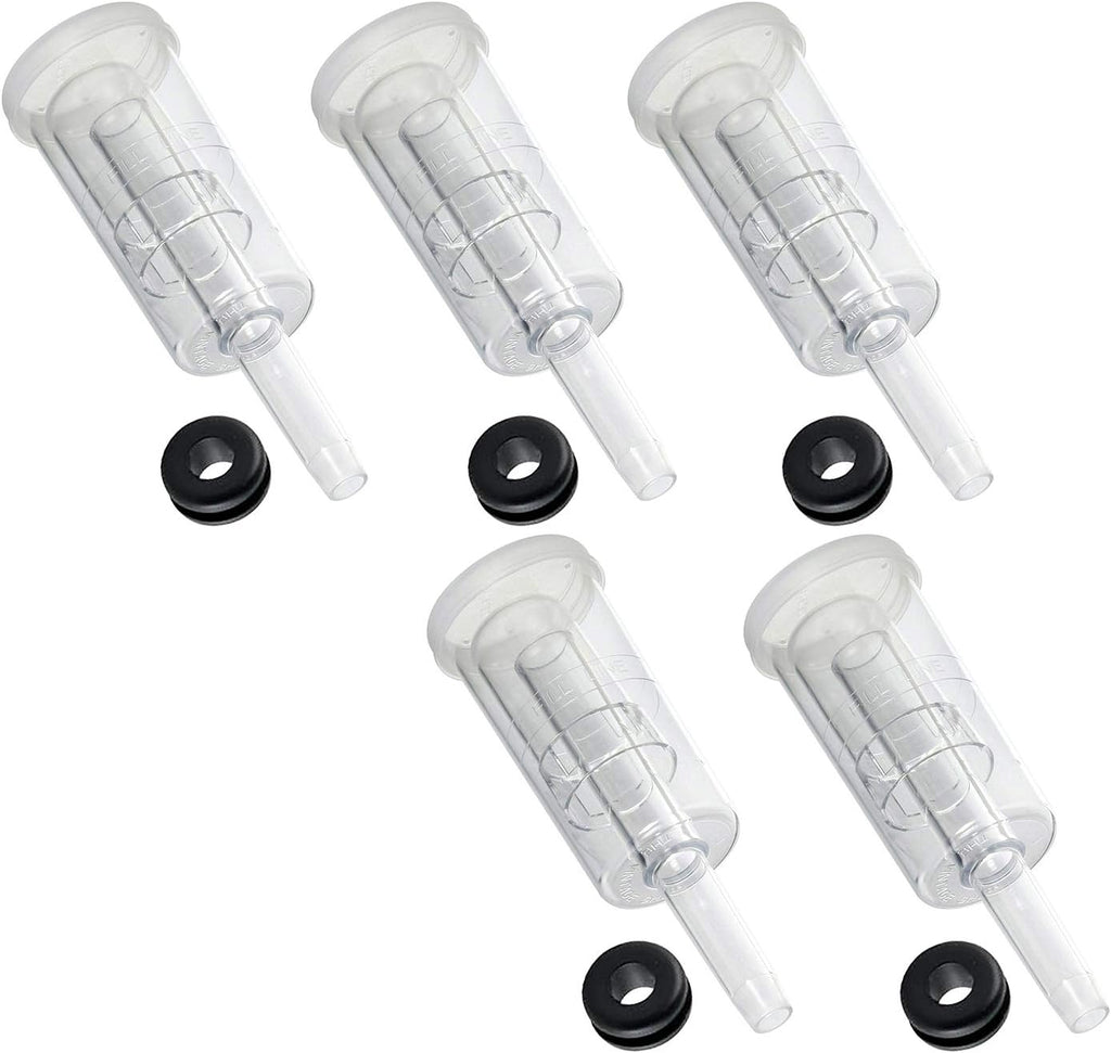 5 PK 3 piece Cylinder Fermentor Airlock w/ Grommet / Air Lock HomeBrew Wine Beer