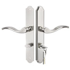 Storm Door Handle Complete Set,Mortise Keyed Lever Mount Latch withDeadbolt