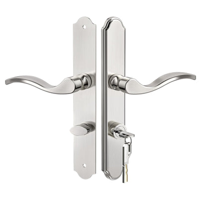 Storm Door Handle Complete Set,Mortise Keyed Lever Mount Latch withDeadbolt