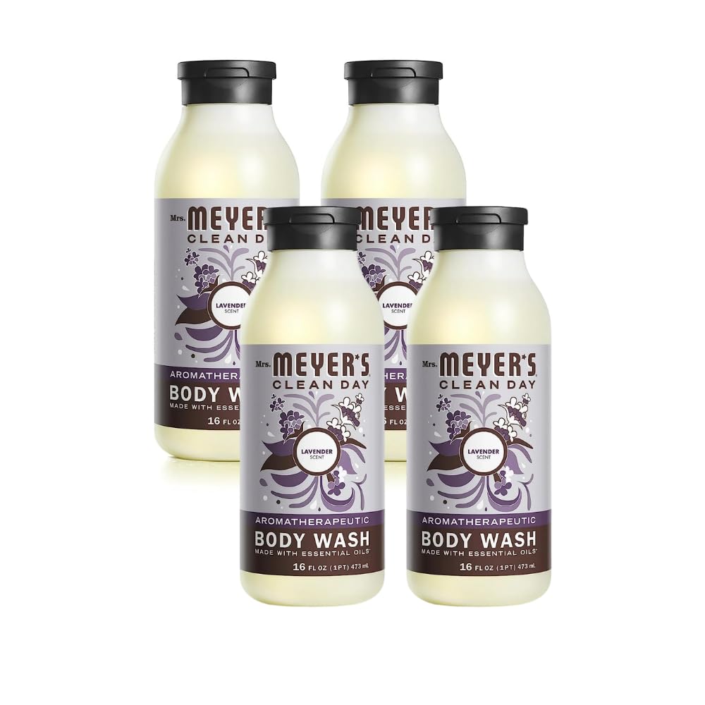 CLEAN DAY Body Wash, Lavender 16 Fl Oz (Pack of 4)
