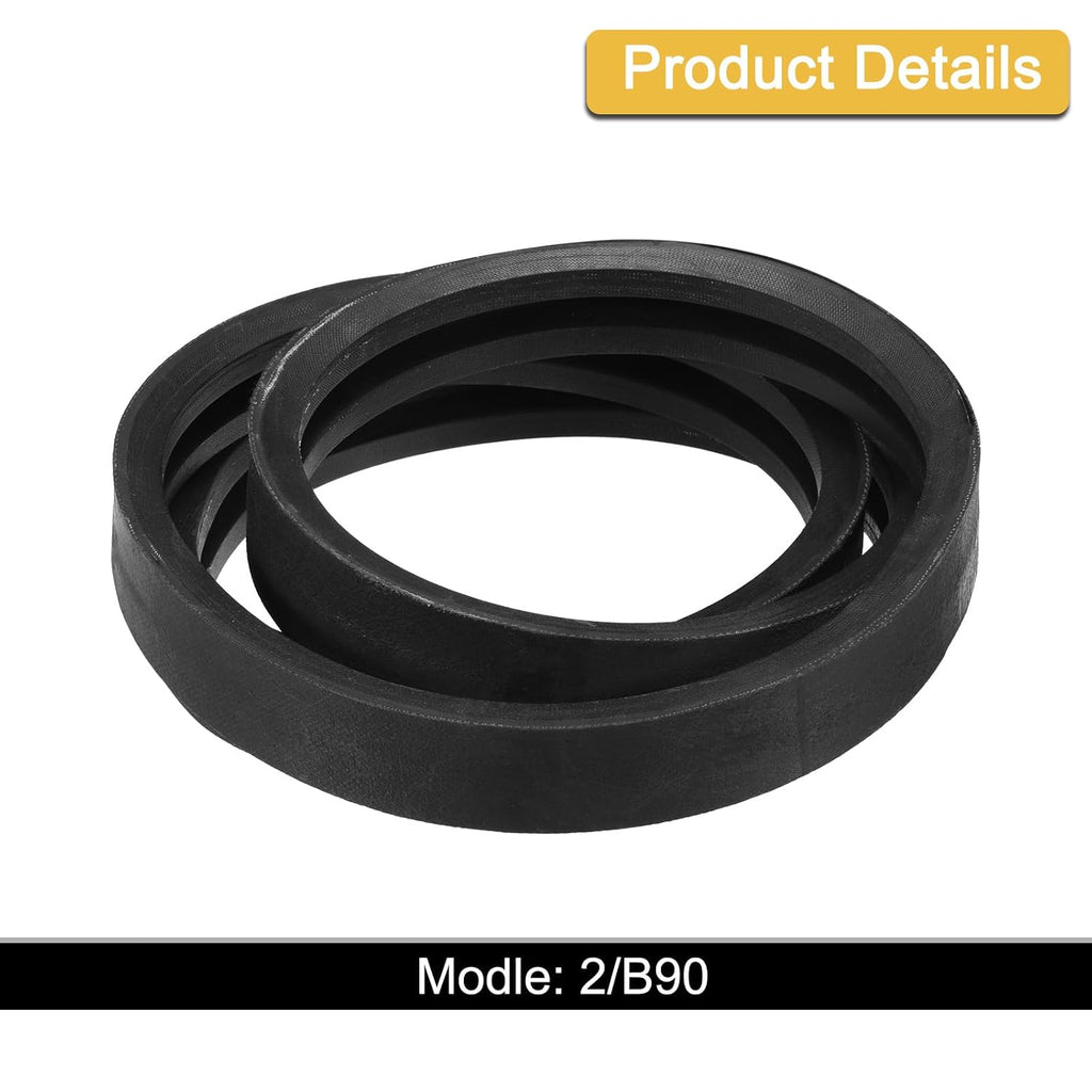 uxcell 2/B90 Classic Wrapped 2 Banded 93" Outer Circ B Profile V-Belt
