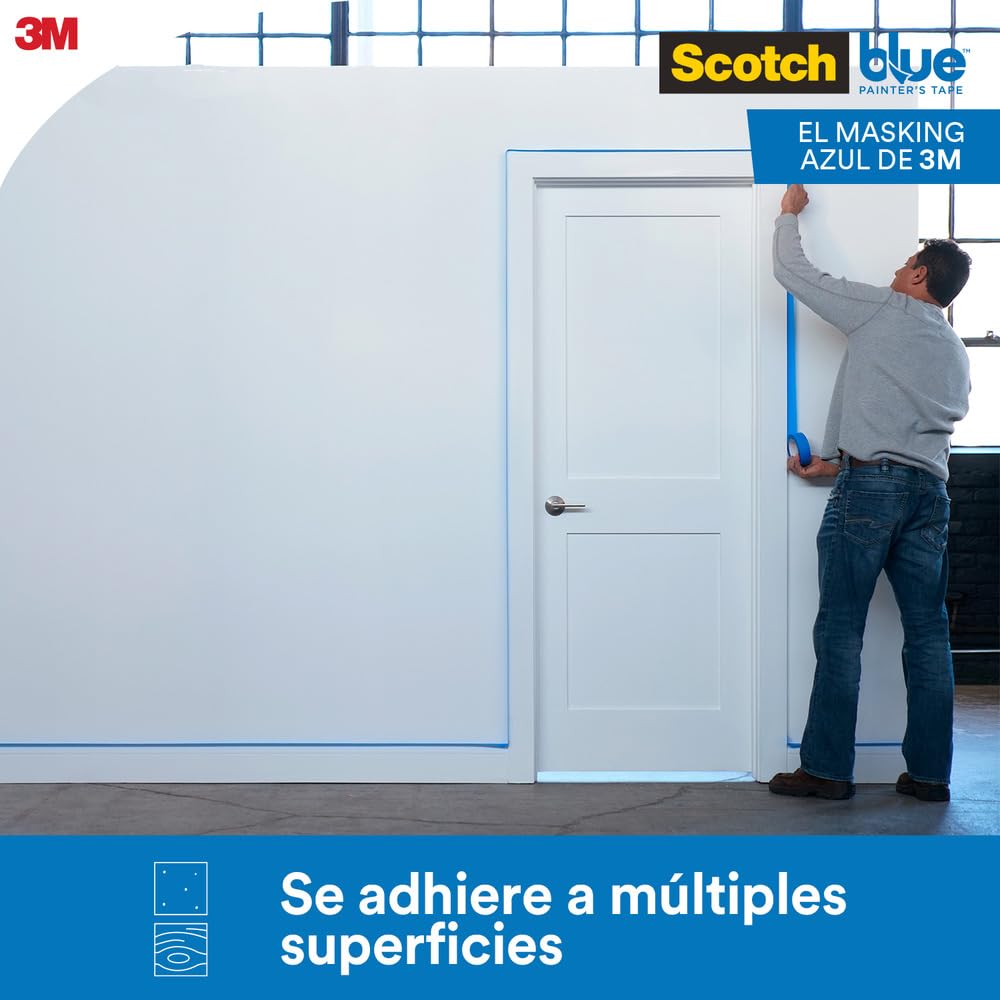 Original Multi-Surface Painters Tape, 2 Inch Wide (1.88 in. x 60 Yds), 1 Roll Blue Paint Tape Protects Surfaces &