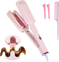 32 mm Hair Waver Curling Iron, Deep Wave Crimper with Ceramic Glaze Coating, 4 Temperature Settings, Even & Fast