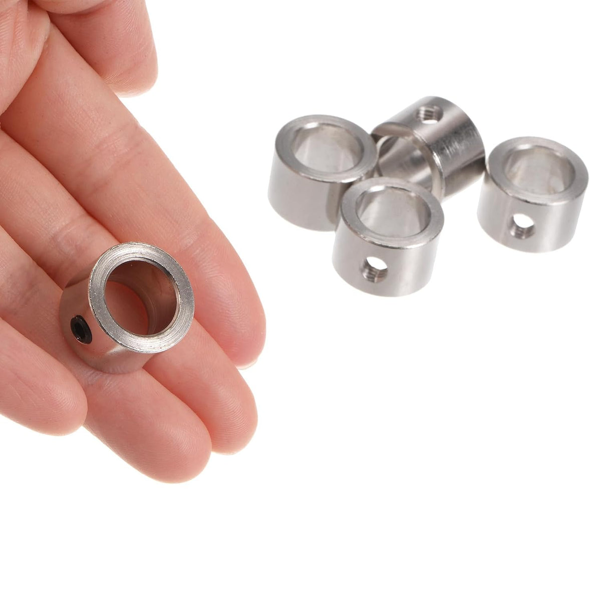 uxcell 10pcs Set Screw Collars 12mm Bore Shaft Collars, 18mm OD, 12mm Width, Landing Gear Stopper Wheel Collar