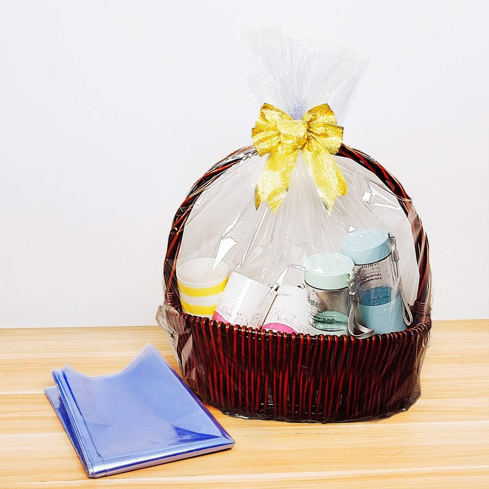 Shrink Wrap Bags for Gift Baskets, 24x30 Inch, 20 Pcs