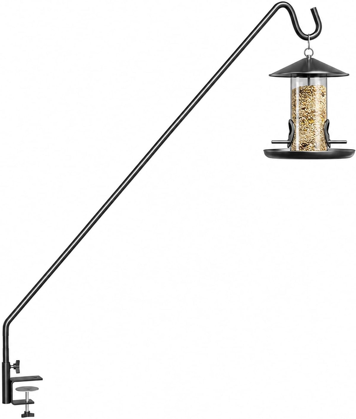 Heavy Duty Extensible Deck Hook - Adjustable for Hanging Bird Feeders, Plants, Wind Chimes, Lanterns