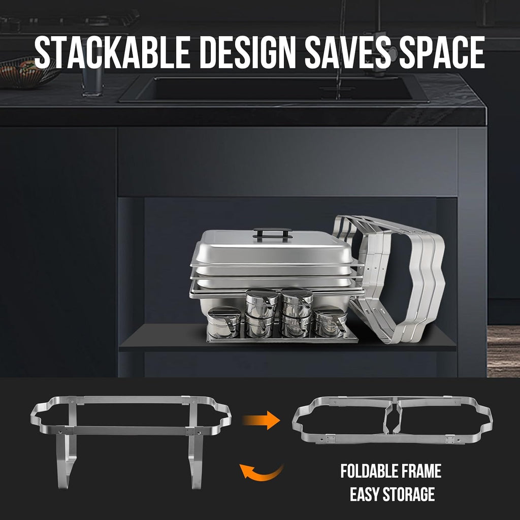 3 Packs Chafing Dish Buffet Set Food Servers and Warmers for Party