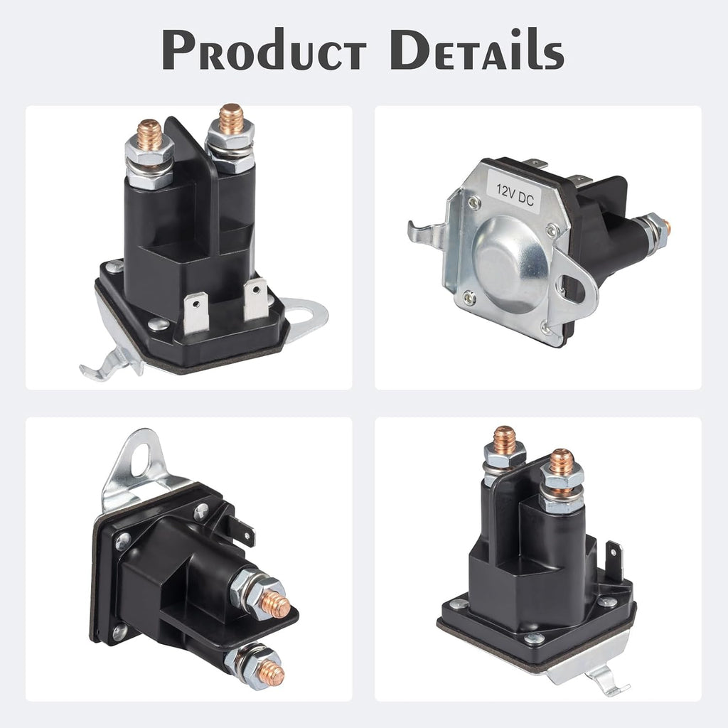 Starter Solenoid 192507 Replacement for Craftsman Riding Lawn Mower Husqvarna Trombetta Lawnmower Parts 532192507 582042802 582042801 435-325 Tractor LT2000 YS4500 21546294 705055