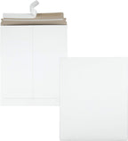 Photo Document Mailers, Redi-Strip Self Seal Closure, Rigid Stay Flat Mailer, White Recycled Fiberboard, 11" x 13.5"