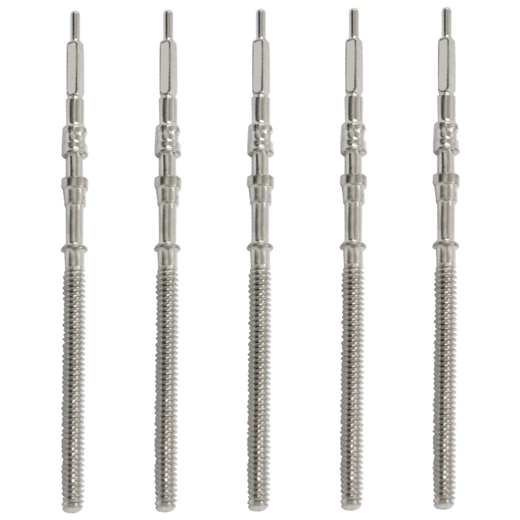 Watch Movement Stem Crown Kit, Silver, 5Pcs