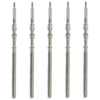 Watch Movement Stem Crown Kit, Silver, 5Pcs