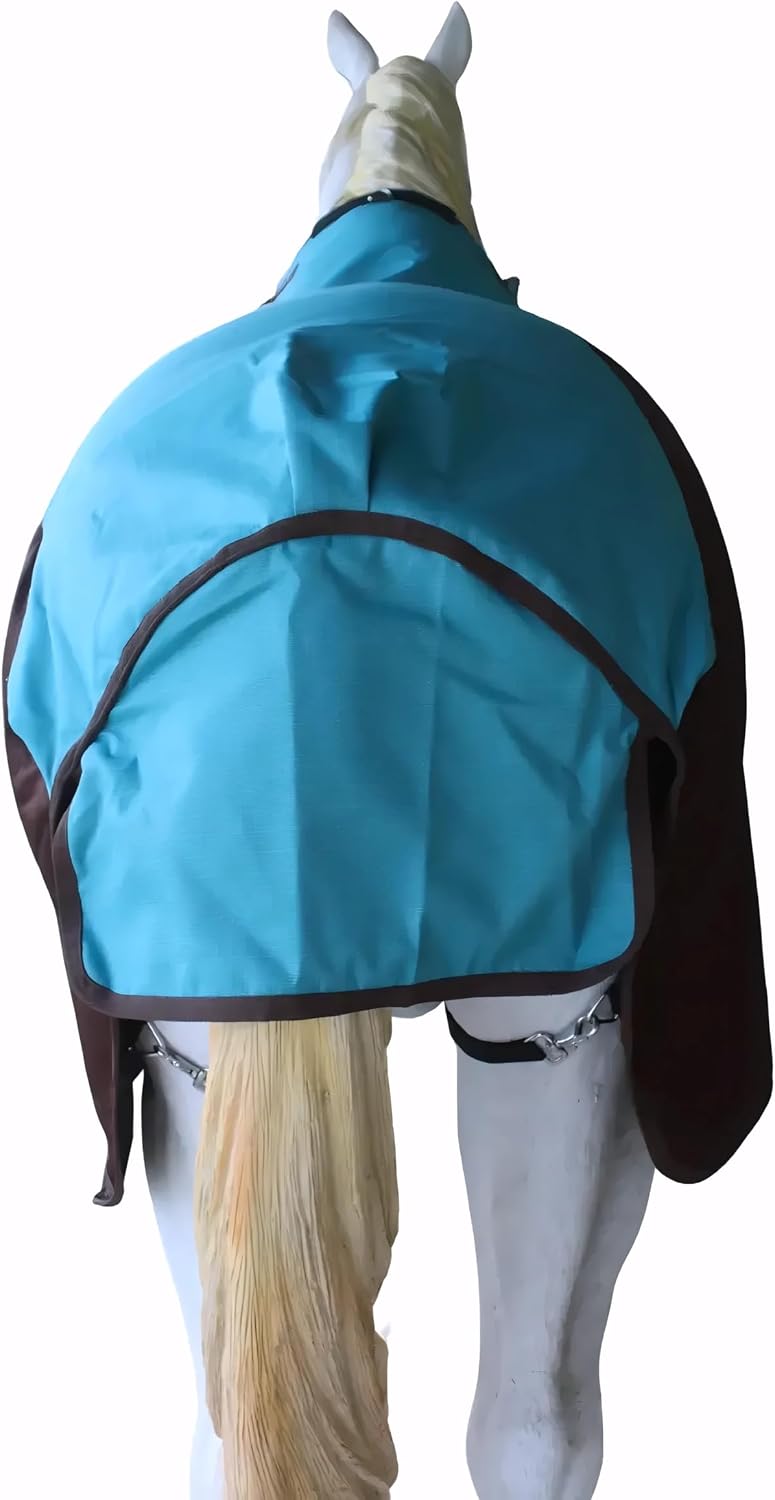 1200D Horse Turnout Blanket Waterproof, Breathable, Heavy-Weight Winter Blanket with 300g Fill, Ripstop Outer Shell