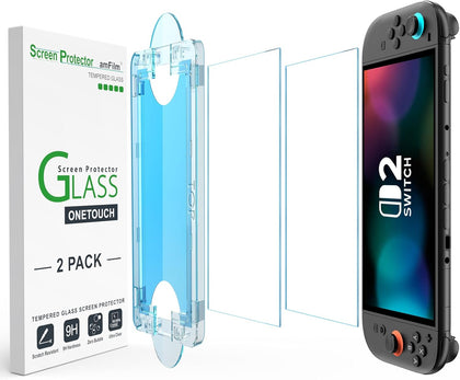 Auto-Alignment OneTouch for Nintendo Switch 2 Screen Protector [7.9''] 2025 Tempered Glass, Accessories, 30 seconds
