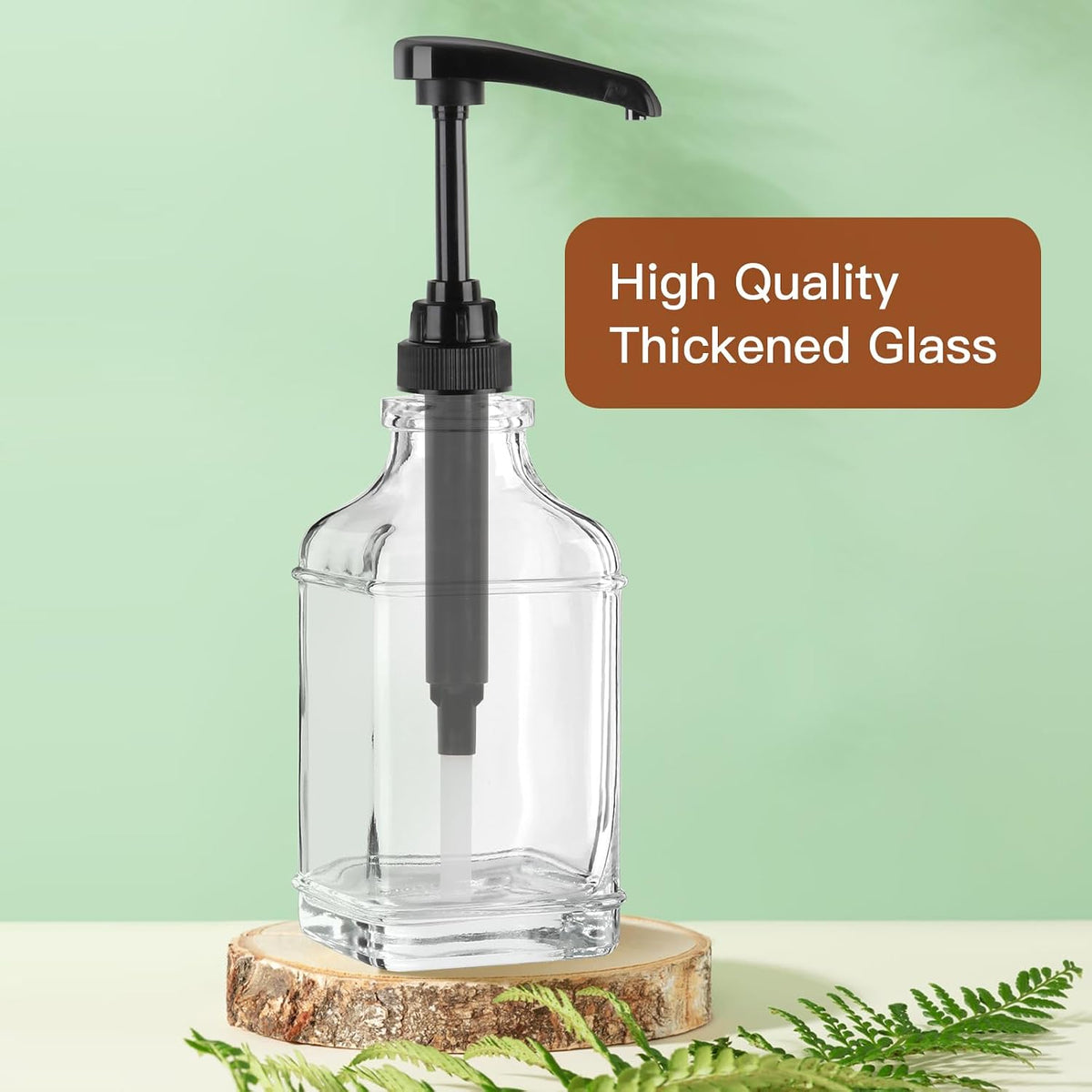 16oz Coffee Syrup Dispenser 2-Pack with BPA-free Plastic Pump