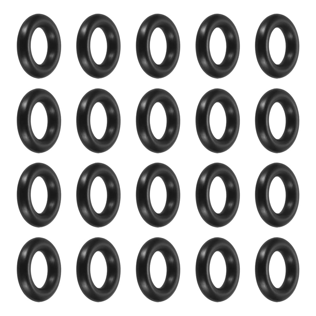 uxcell 48Pcs AS-204 Nitrile Rubber O-Rings 3/8" ID 5/8" OD 1/8" W