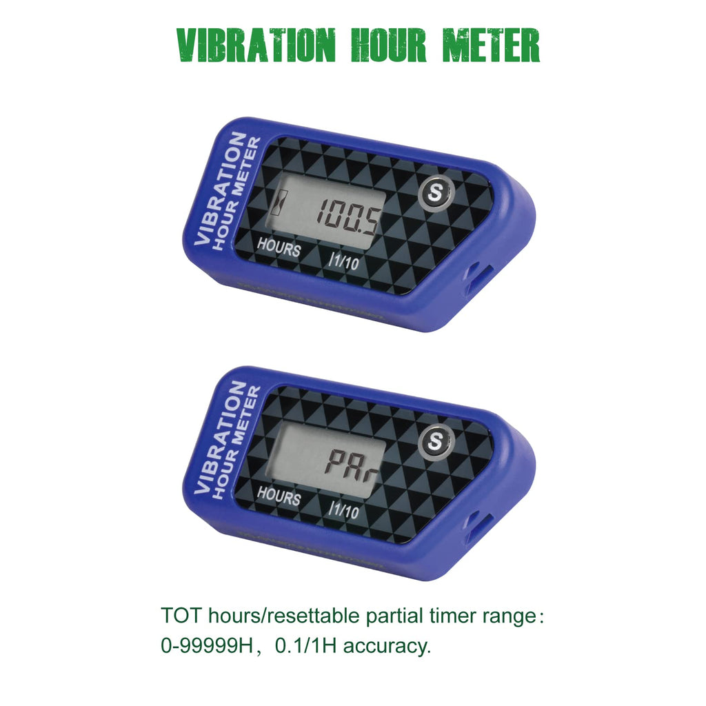 YOOREAL Vibration Hour Meter,Maintenance Hours Waterproof IP68