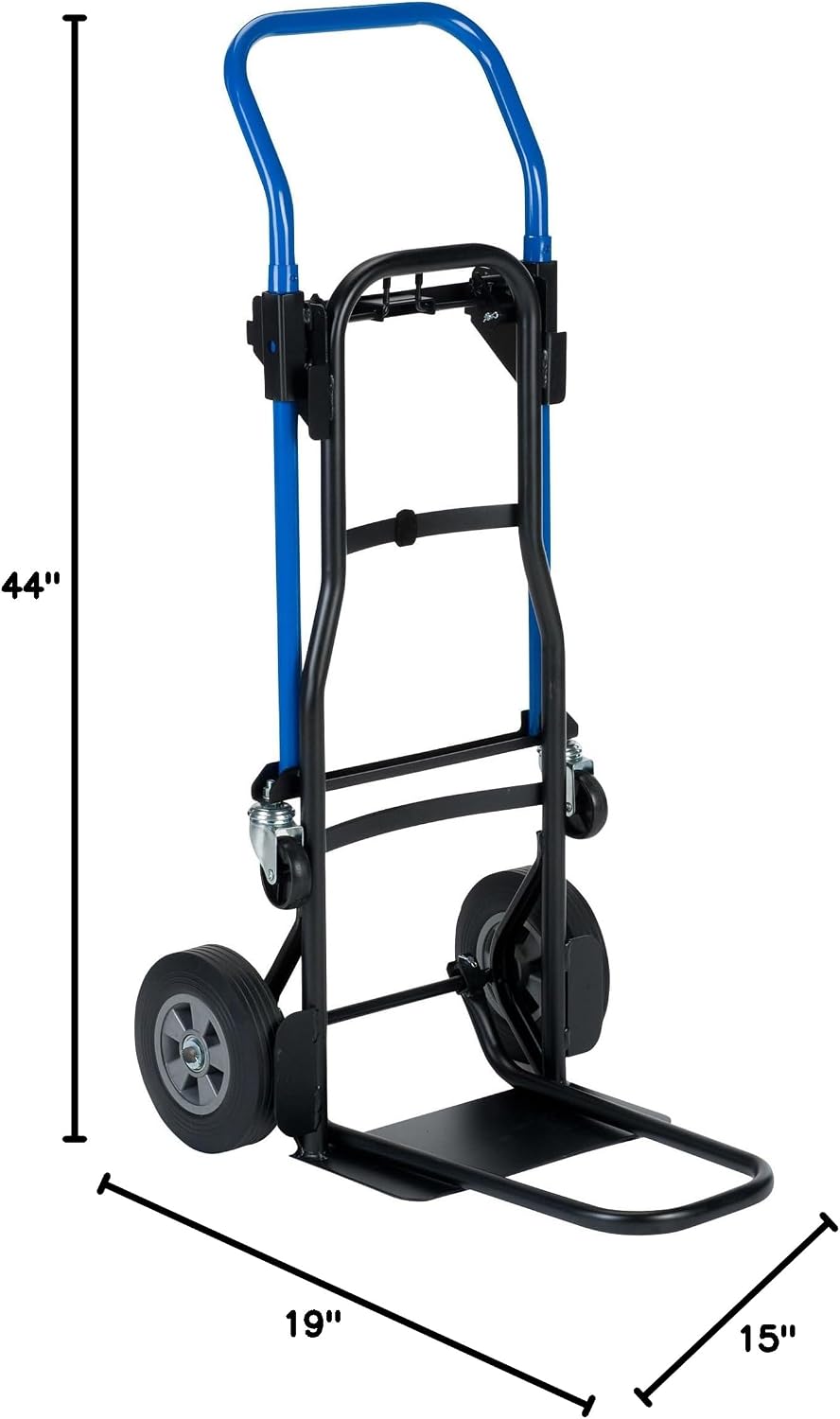 Trucks 3 in 1 Quick Change Steel Convertible Hand Truck with Nose Extension, 500 lbs. Capacity (JDCJ8523EN)