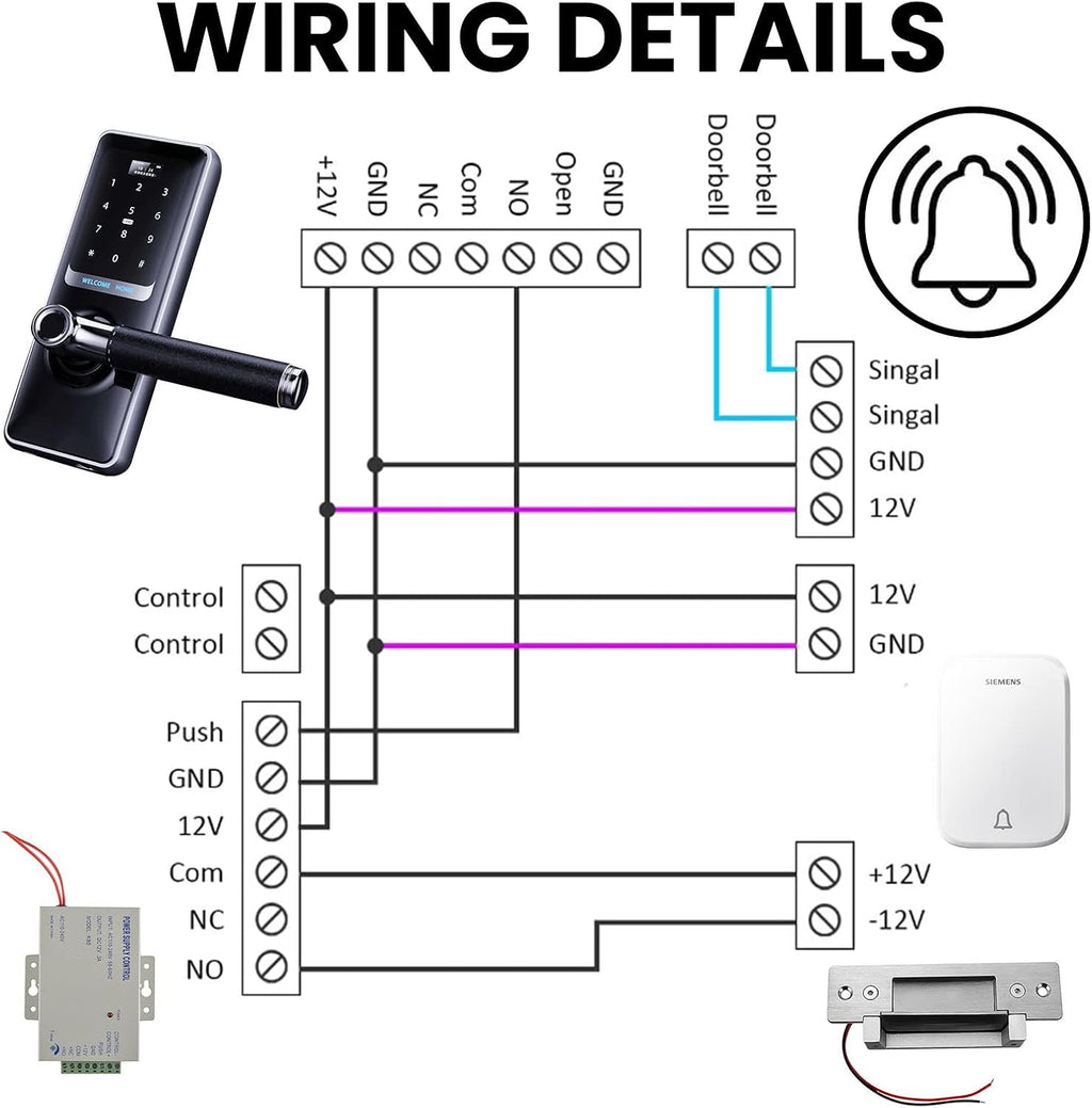 2026 Upgraded ANSI Standard Heavy Duty Electric Door Strike Lock,Black | for Cylindrical /Mechanical Locksets Door