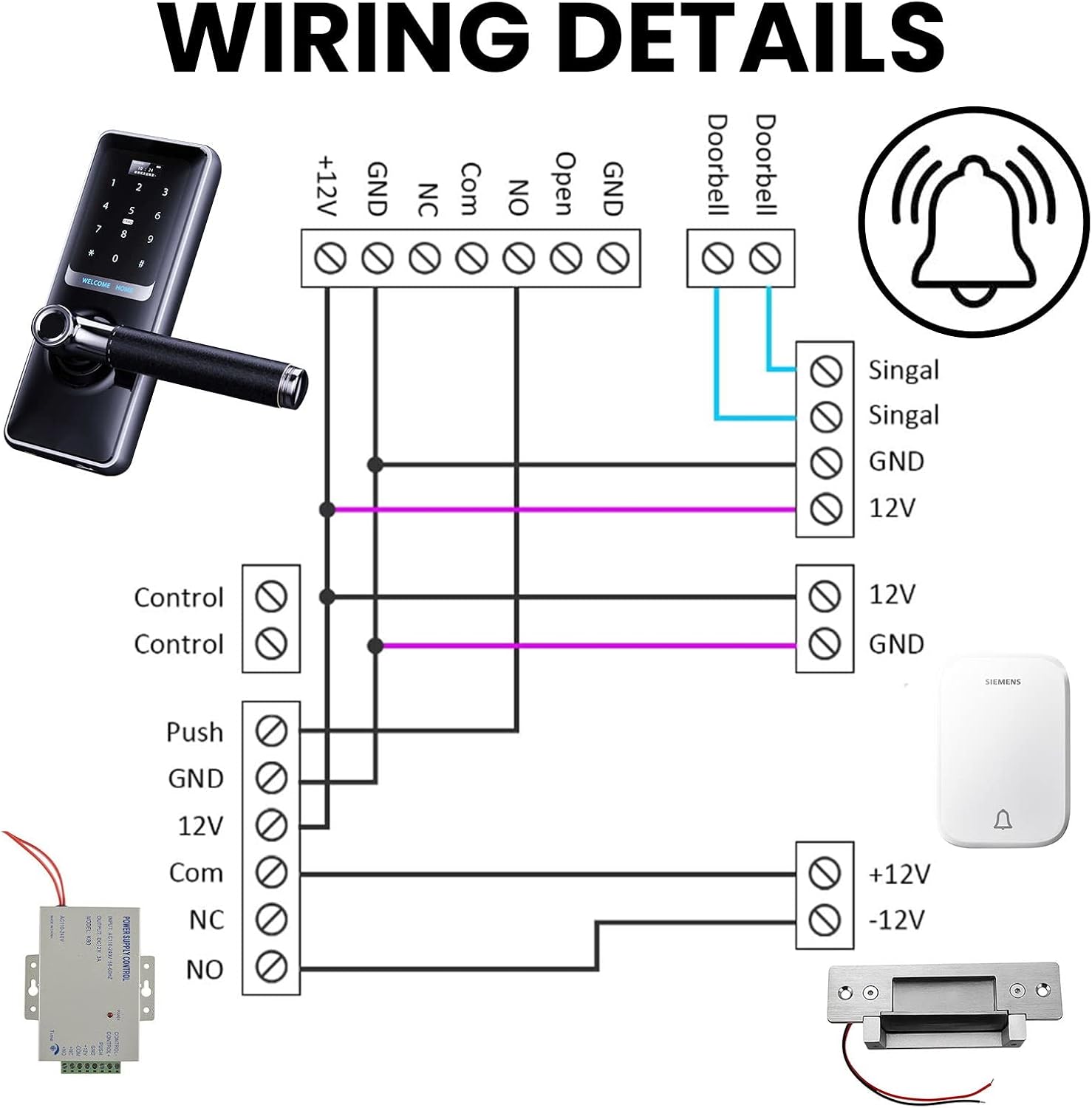 2026 Upgraded ANSI Standard Heavy Duty Electric Door Strike Lock,Black | for Cylindrical /Mechanical Locksets Door
