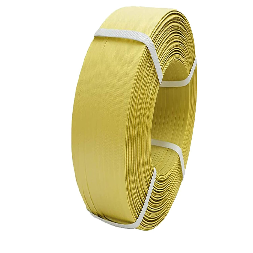 Poly Strapping 1/2" Plastic Strapping, 600lbs Break Strength, Yellow